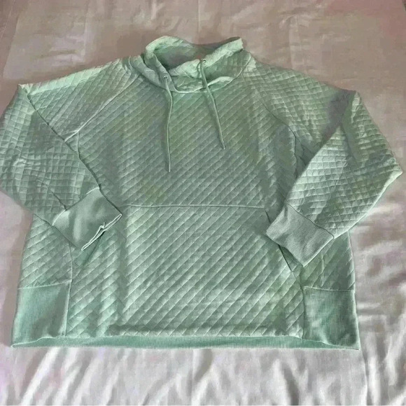 GreenTea Pullover Sweater Mint Women's Size XXL  Mock Neck Long Sleeve  Active - Picture 1 of 7